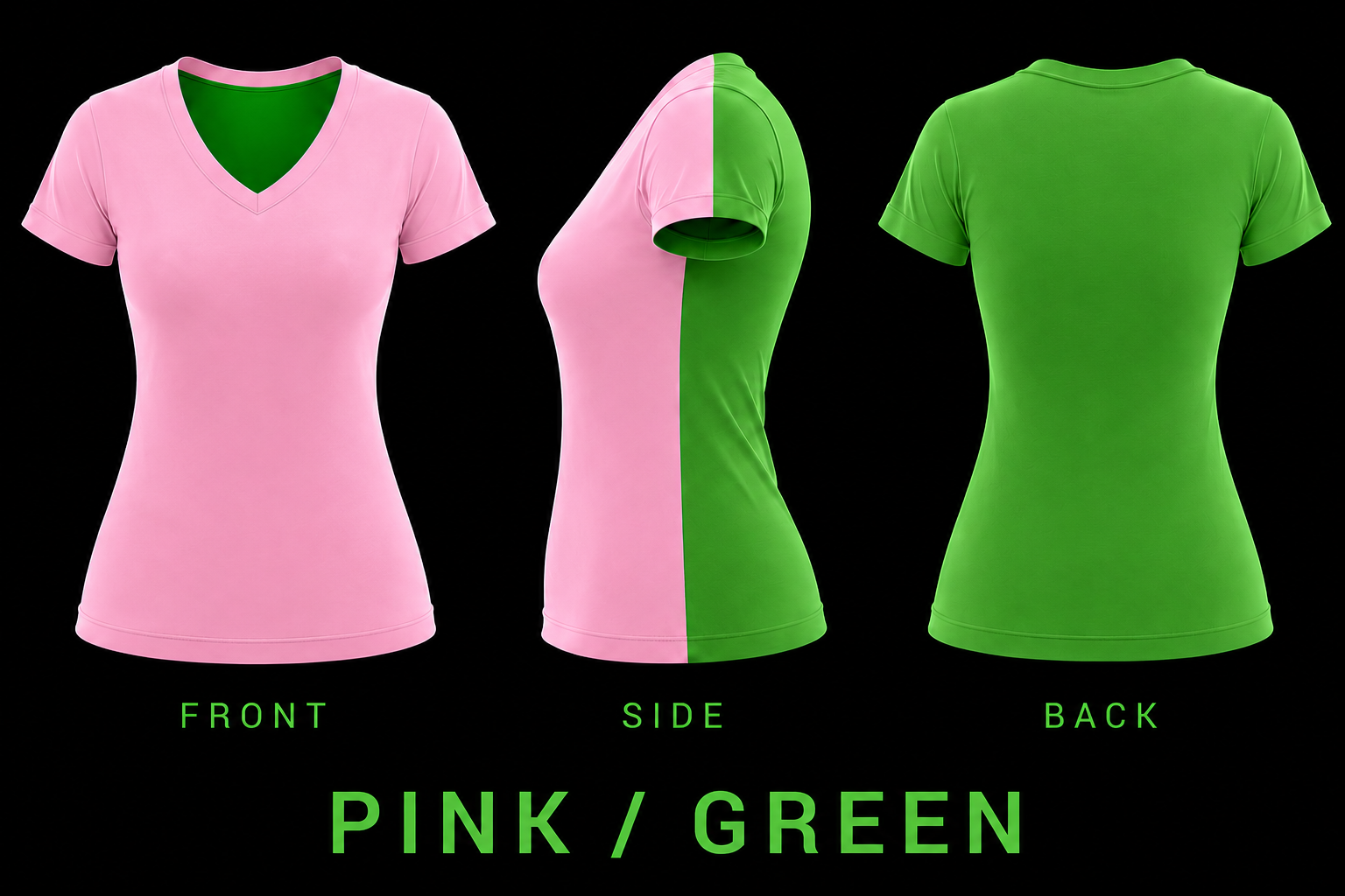 NISE HUNT Black Label™ Tee - Pink/Green
