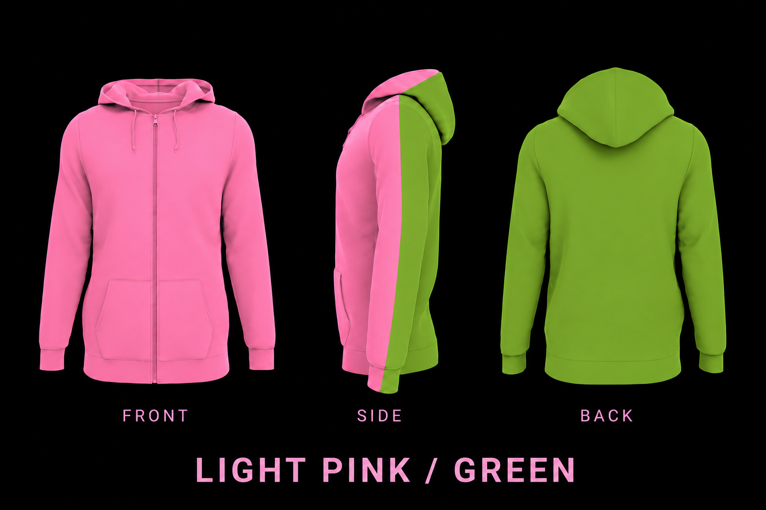 NISE HUNT Black Label™ Hoodie - Pink/Green