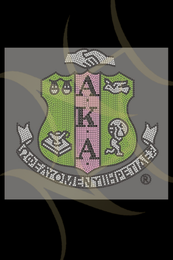 AKA Shield Rhinestone Design Elements