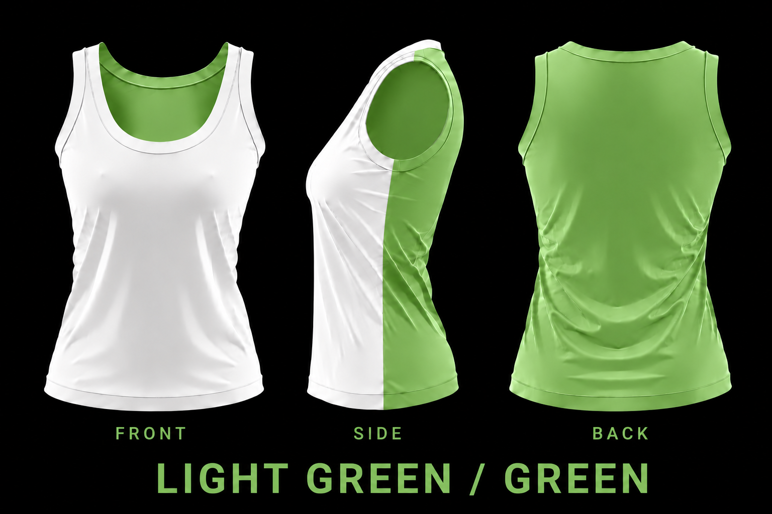 NISE HUNT Black Label™ Tank Top - White/Green