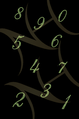 2-Inch Peridot Rhinestone Number Design Elements