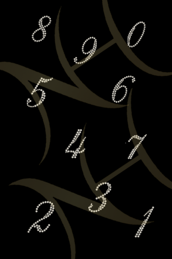 2-Inch Clear Rhinestone Number Design Elements