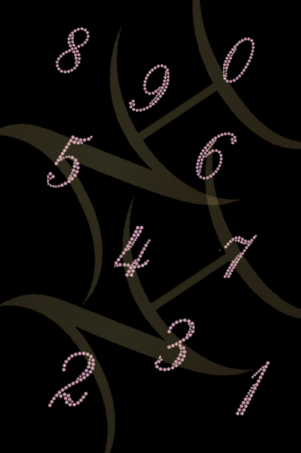 2-Inch Pink Rhinestone Number Design Elements
