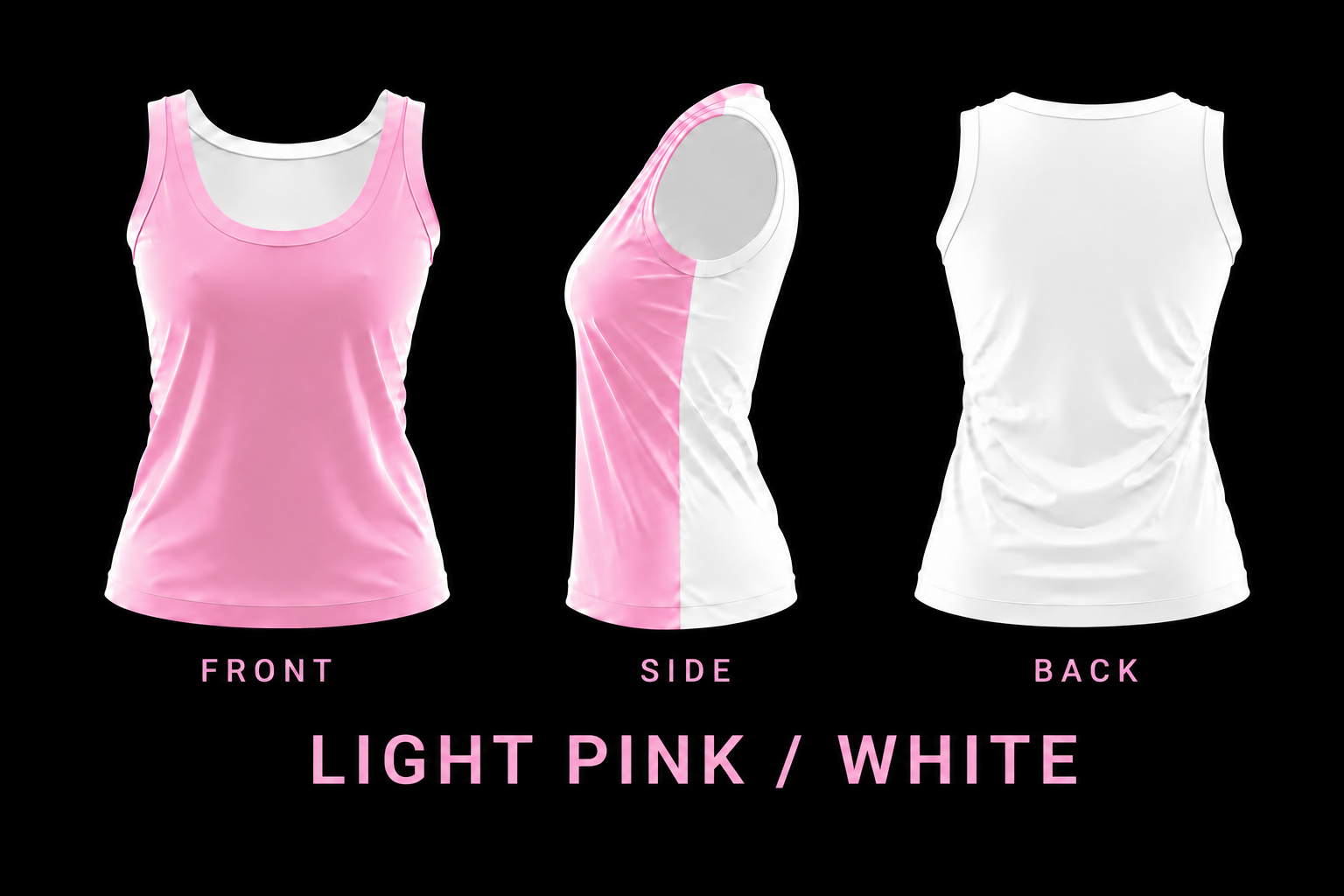 NISE HUNT Black Label™ Tank Top - Pink/White