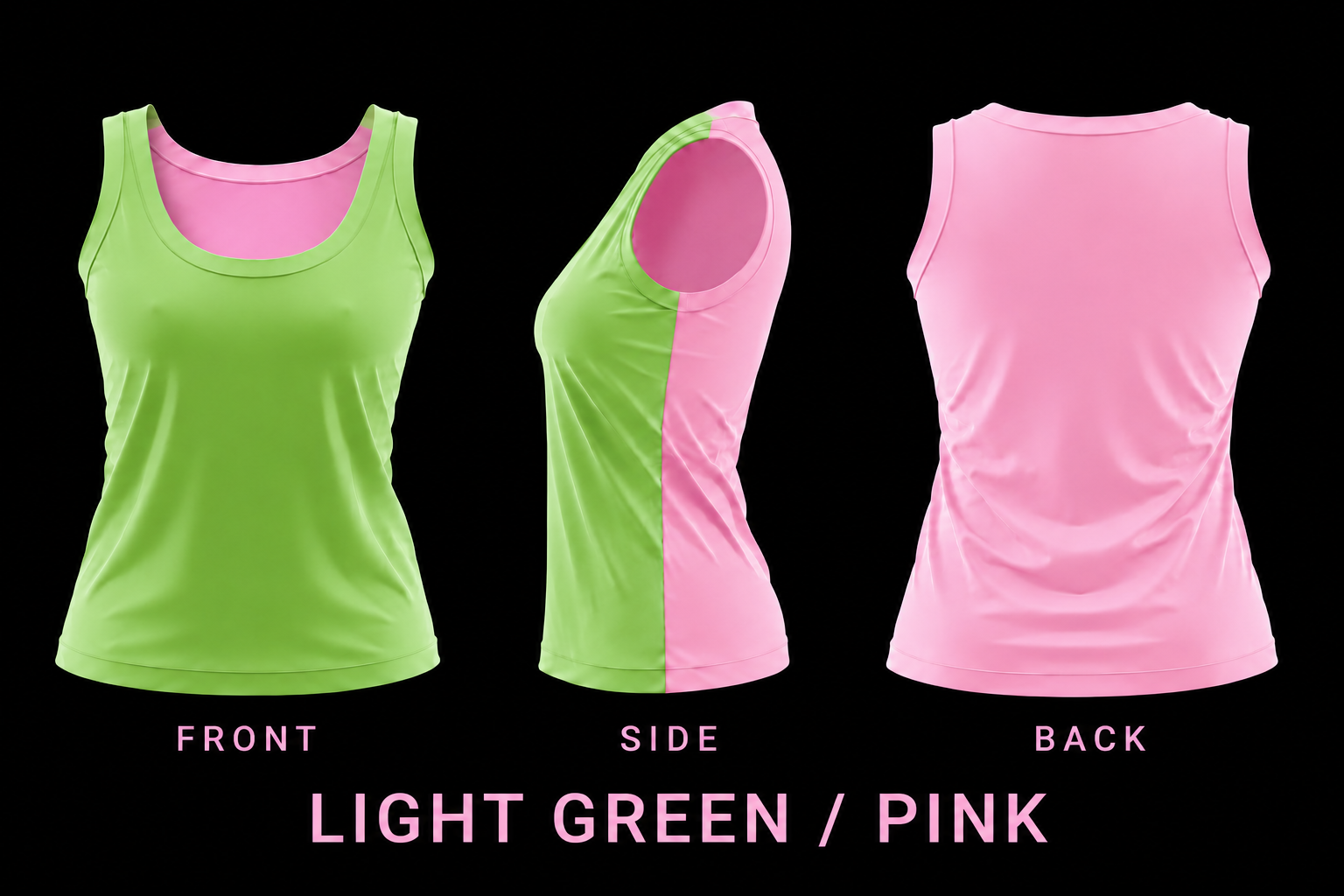 NISE HUNT Black Label™ Tank Top - Green/Pink