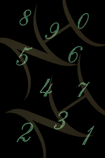 2-Inch Green Rhinestone Number Design Elements