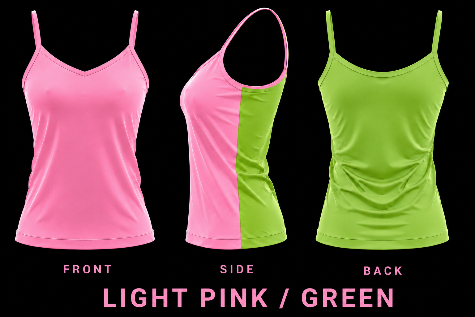 NISE HUNT Black Label™ Cami - Pink/Green
