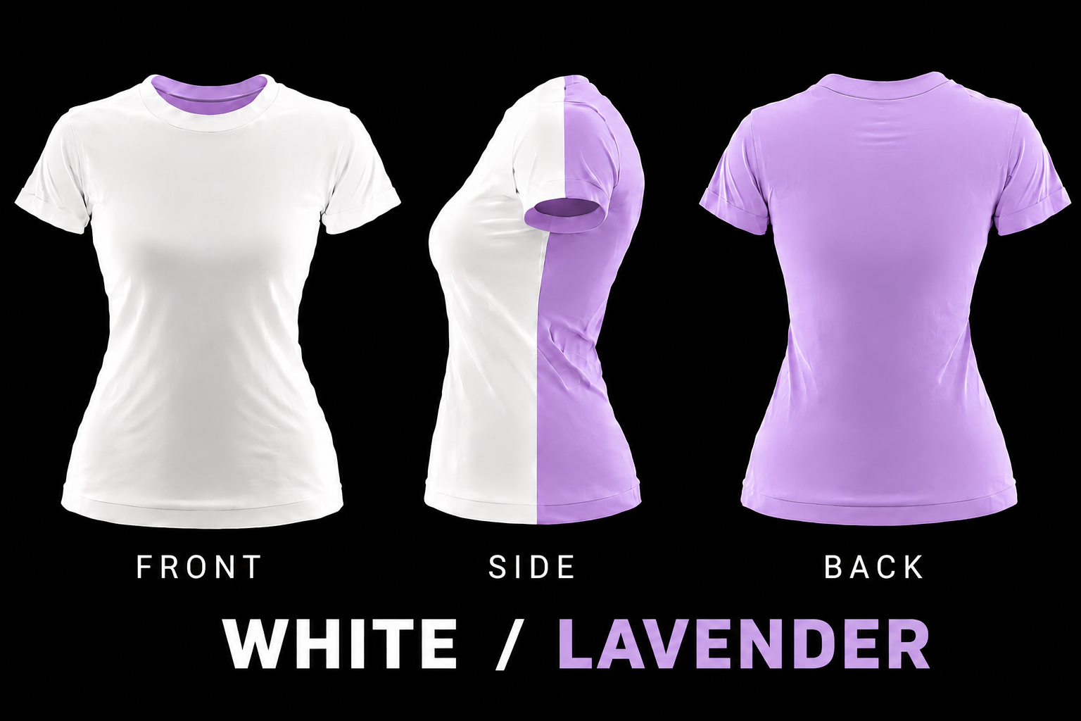 NISE HUNT Black Label™ Tee - White/Lavender