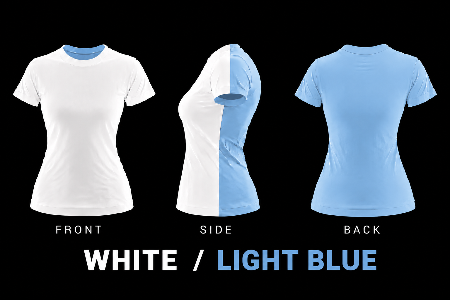 NISE HUNT Black Label™ Tee - White/Light Blue