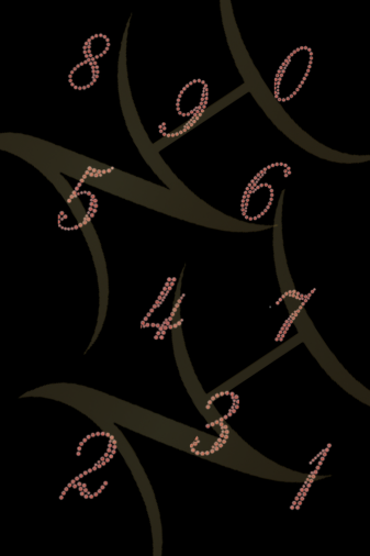 2-Inch Red Rhinestone Number Design Elements