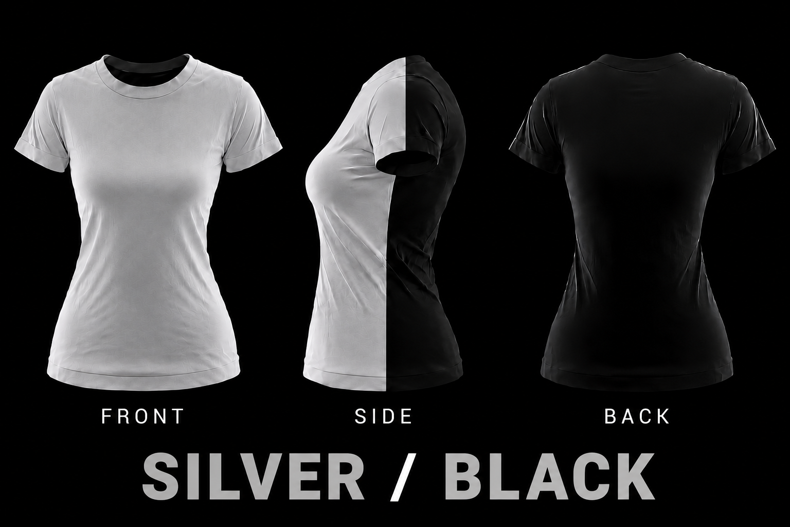 NISE HUNT Black Label™ Tee - Silver/Black