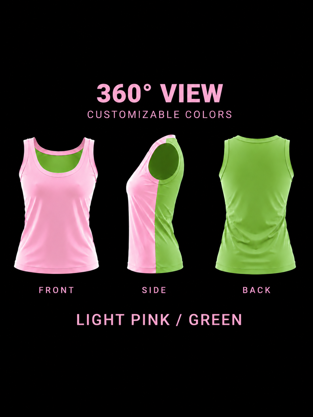 NISE HUNT Black Label™ Tank Top - Pink/Green