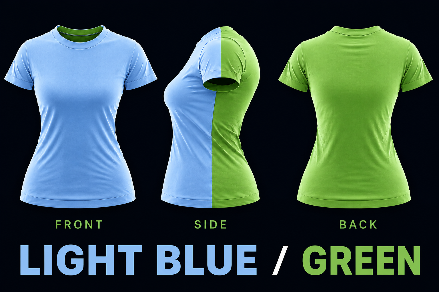 NISE HUNT Black Label™ Tee - Light Blue/Green