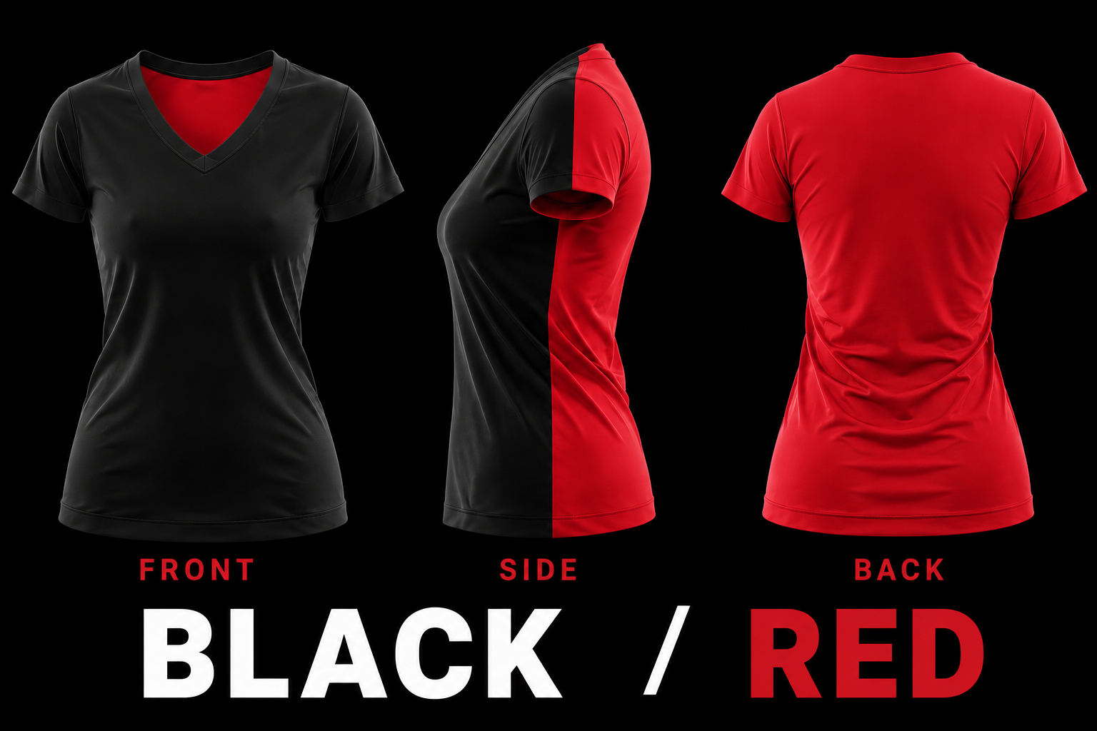 NISE HUNT Black Label™ Tee - Black/Red