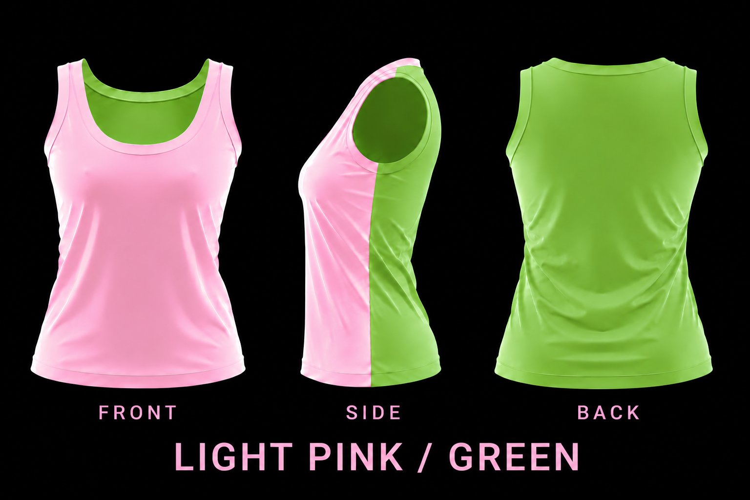NISE HUNT Black Label™ Tank Top - Pink/Green