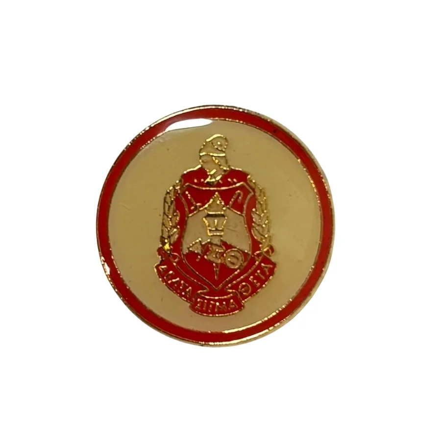 Round Delta Sigma Theta Shield Lapel Pin