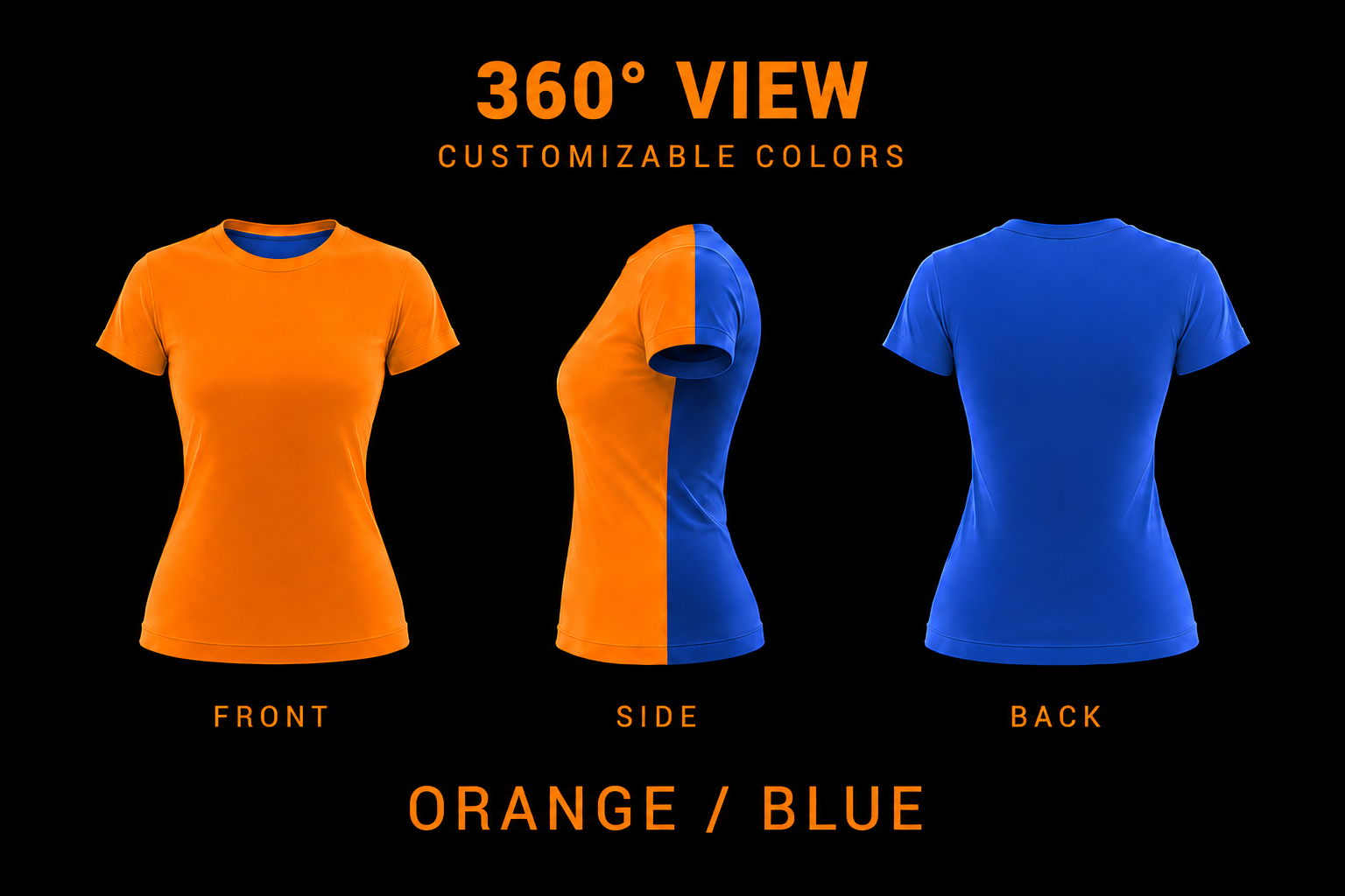 NISE HUNT Black Label™ Tee - Orange/Blue