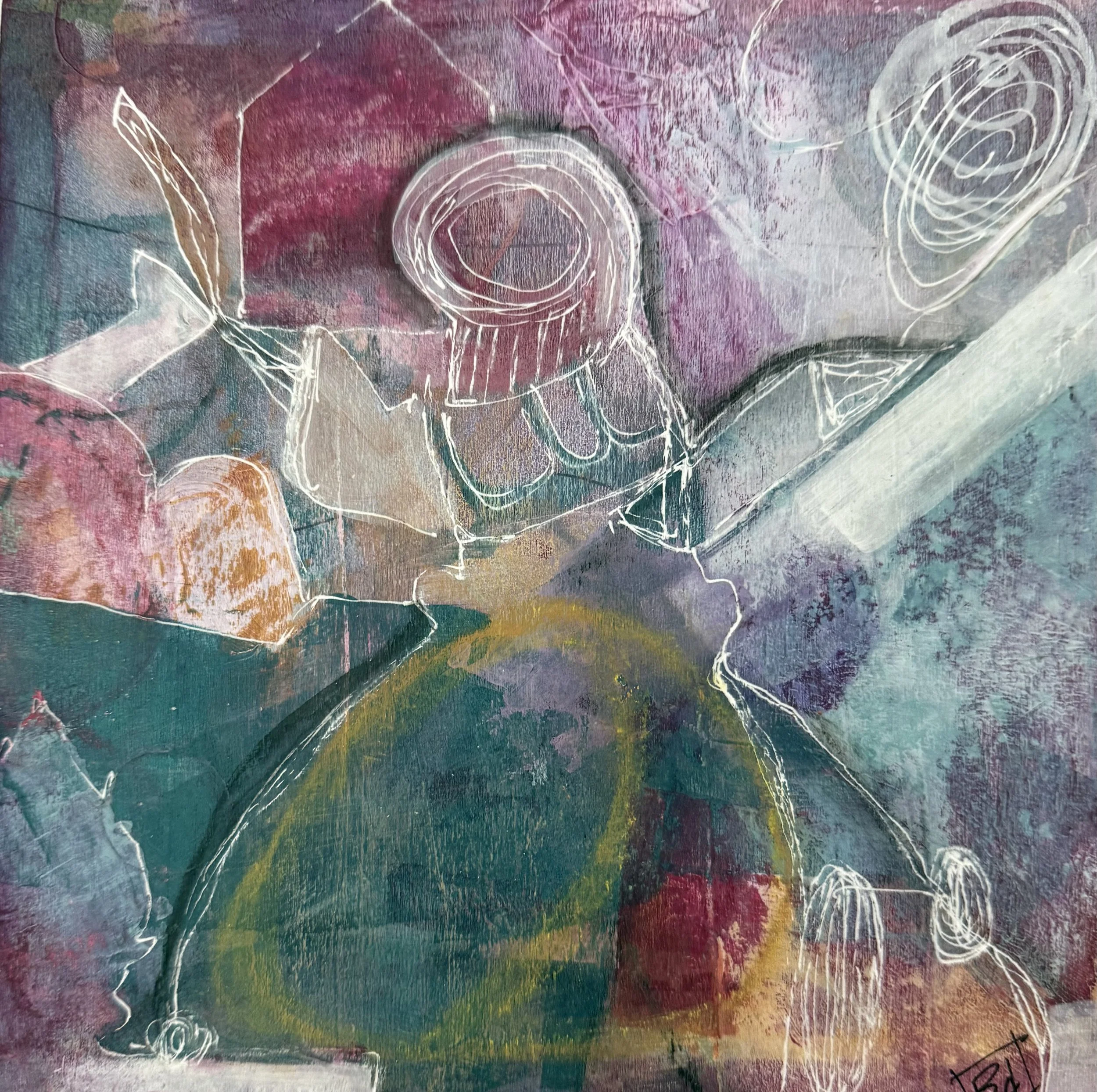 Awakening Signals 8"x8"
1 of 4 Fragments of Self Series
$125 ($400 for all 4) All framed