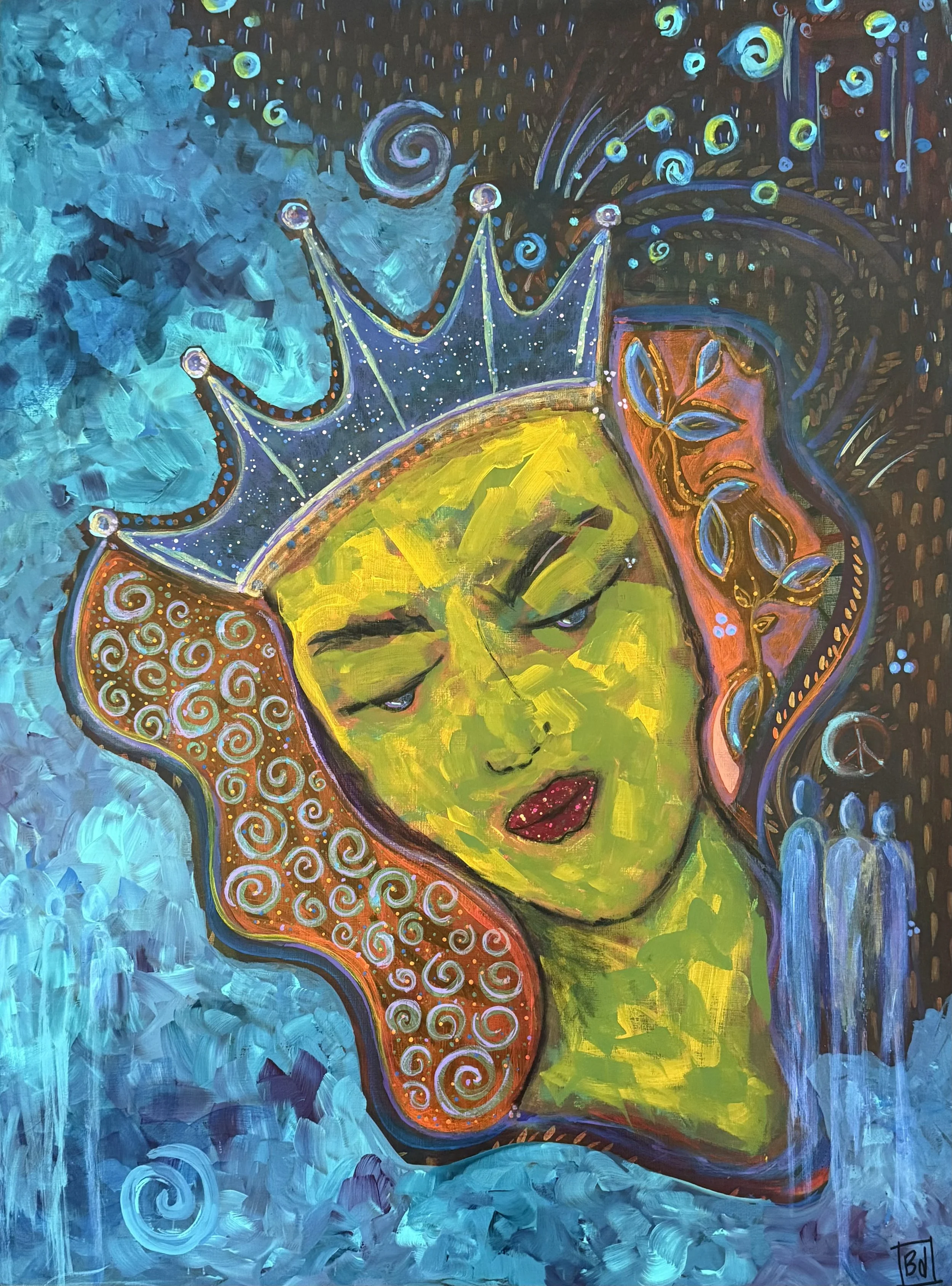 Queen of Quiet Places (sold)
24"x36" unframed