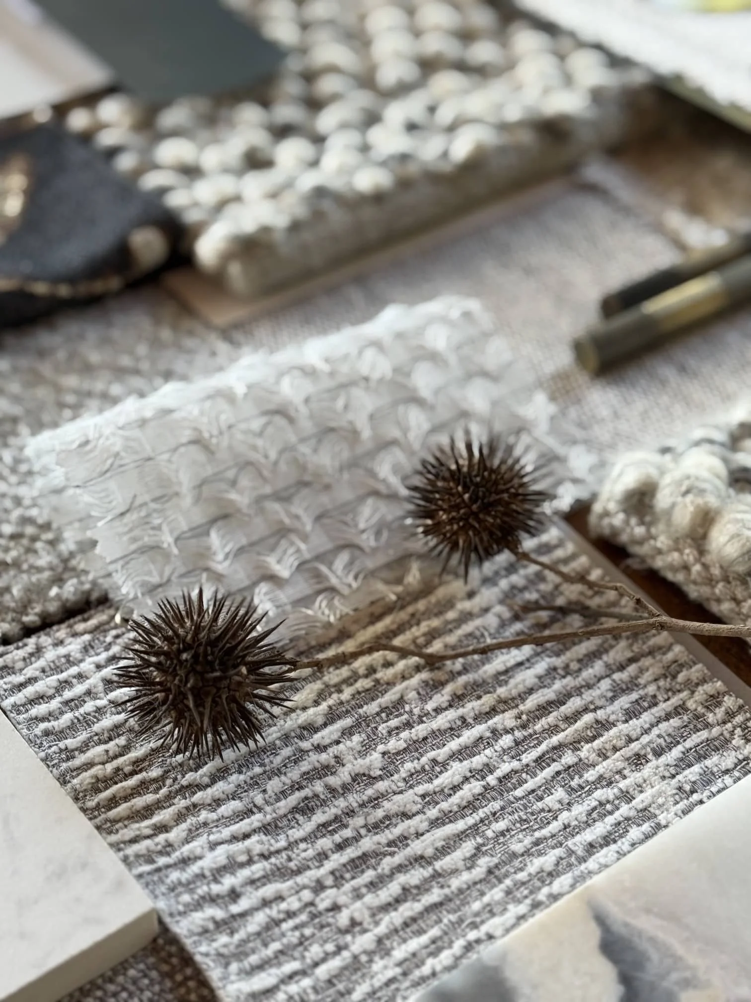Curated textile and material selections by Mandy Alice, boutique interior designer based in Byron Bay and the Northern Rivers.