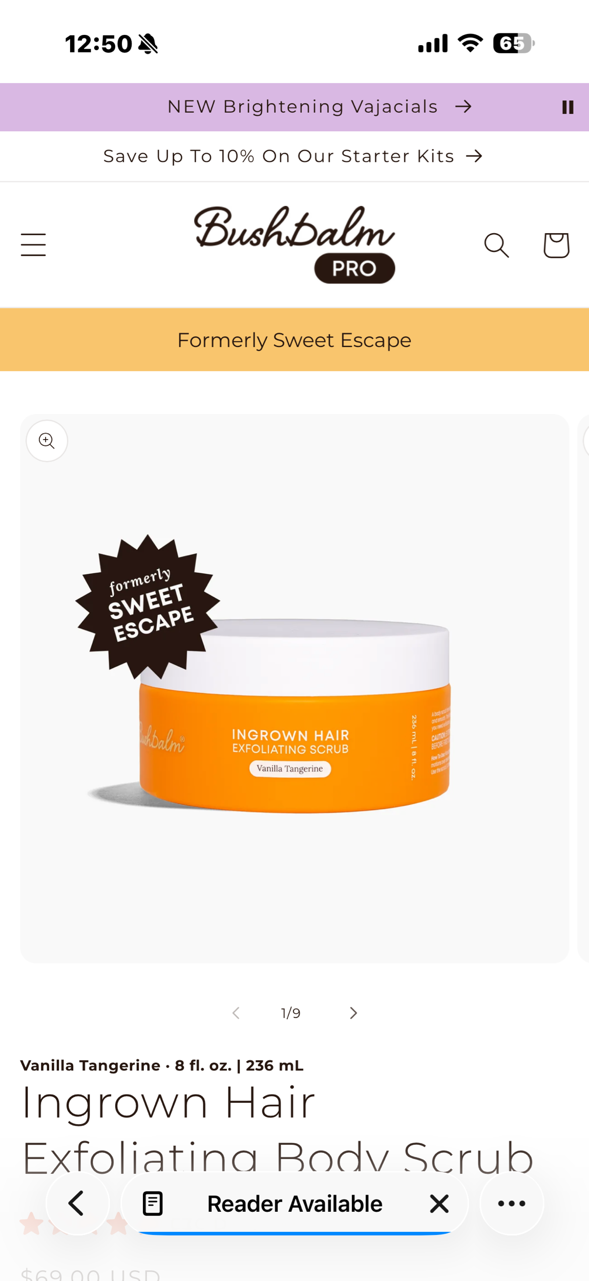 Vanilla Tangerine Exfoliating Scrub (Bushbalm)