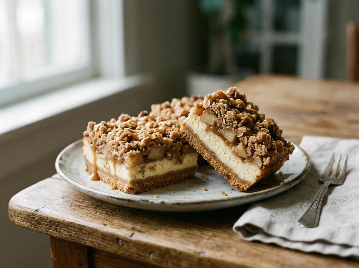 Caramel Apple Cheesecake Bars