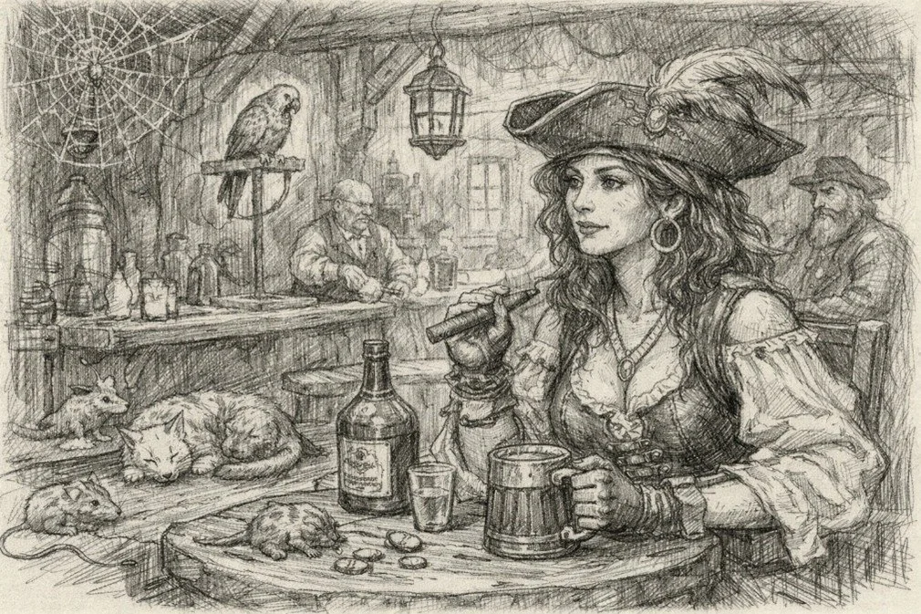 she-pirate in the tavern II
