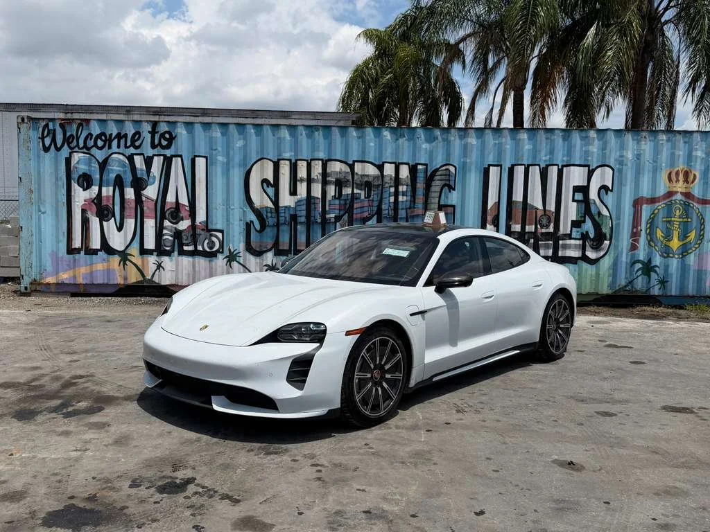 Electric vehicle prepared for export shipping to Ghana