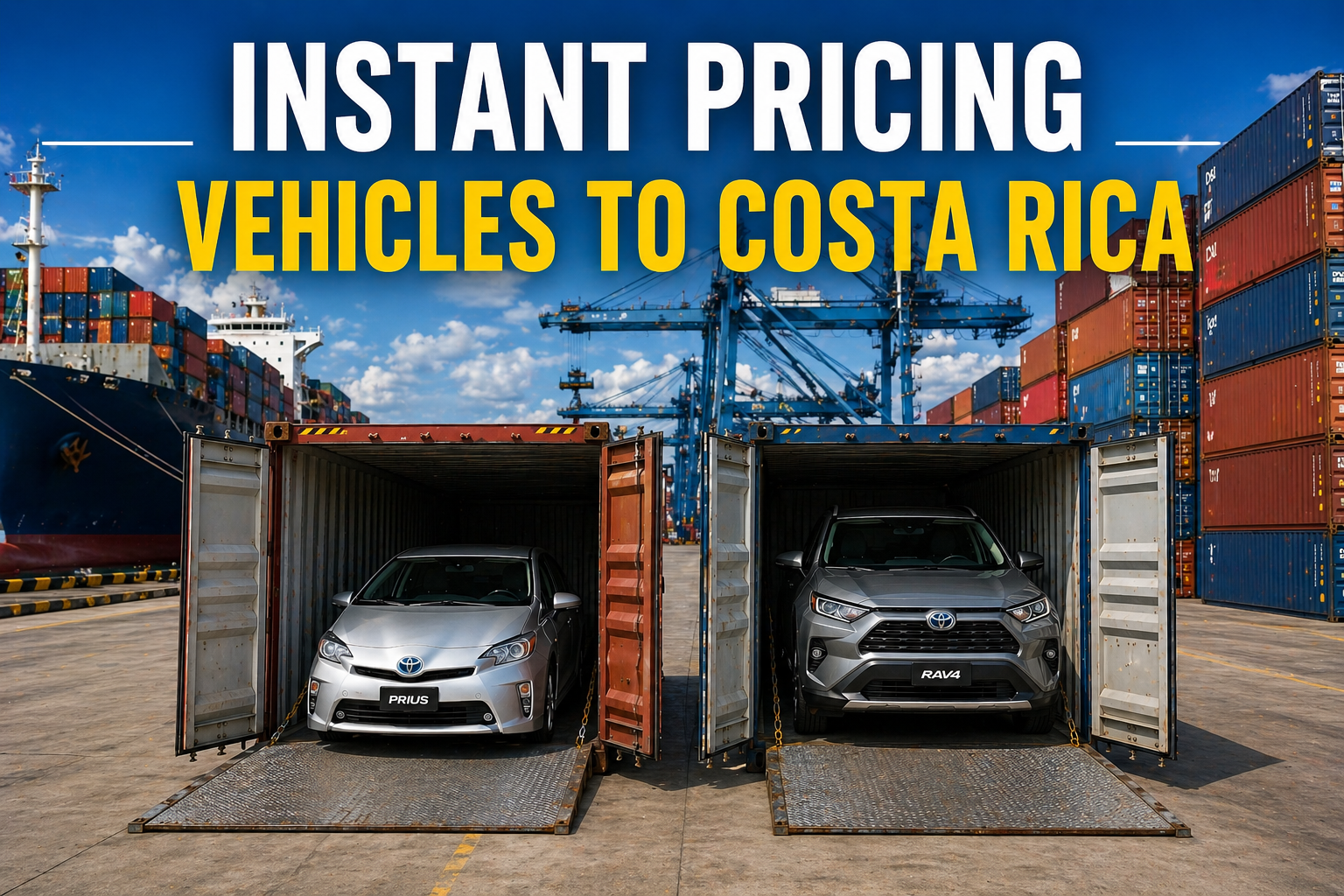 INSTANT PRICING VEHICLES TO COSTA RICA