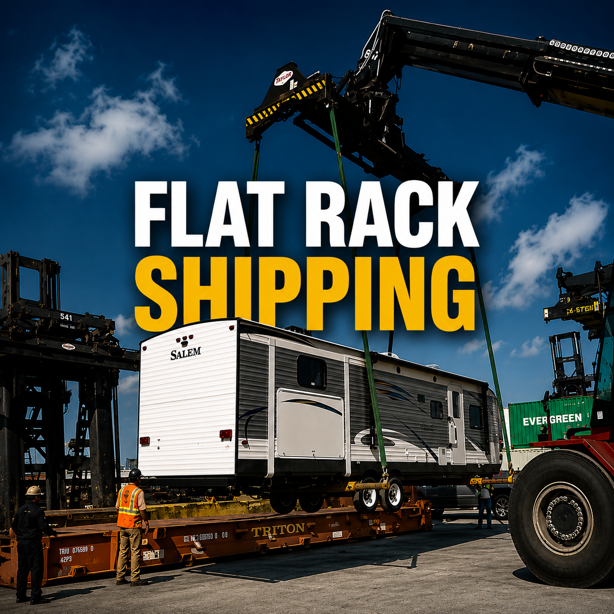 RV TOWABLE TRAILLER FLAT RACK SHIPPING