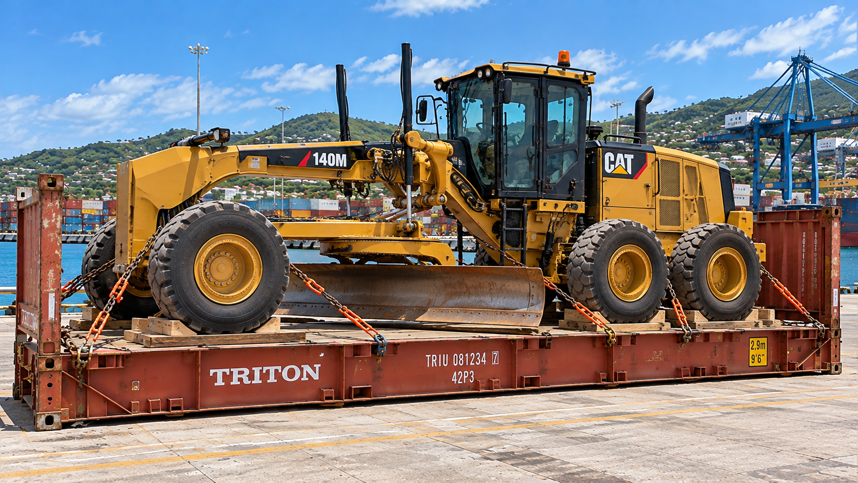 Transporte de maquinaria pesada y de construcción desde EE. UU. a San Bartolomé, Saint-Barthélemy