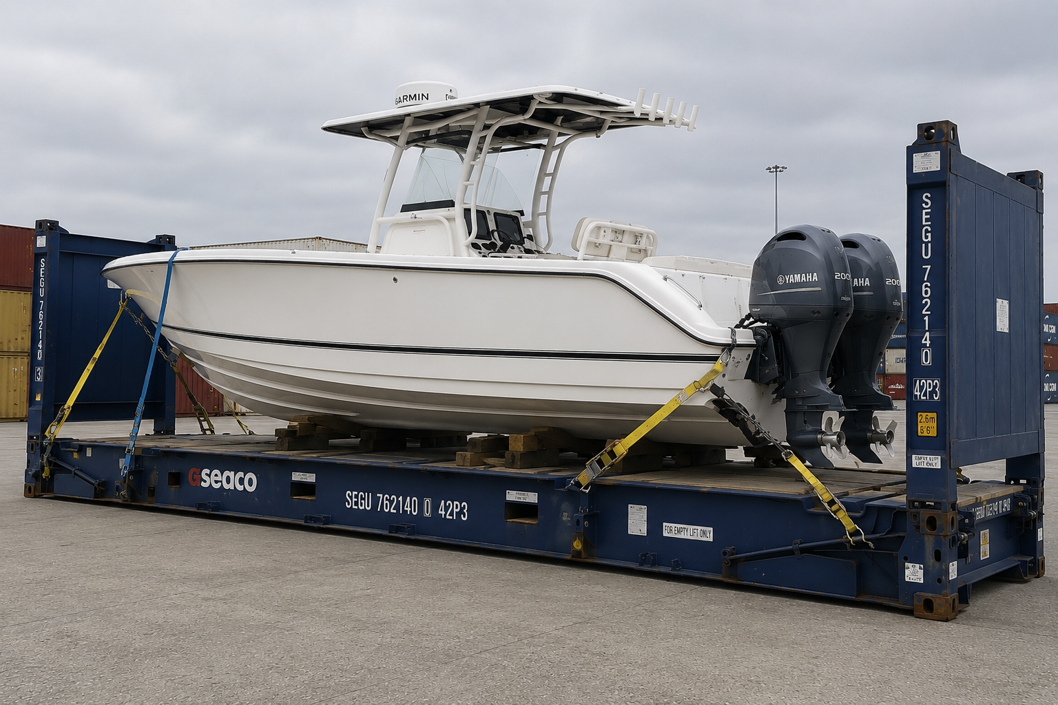 Container, Flat Rack, and Breakbulk shipping for boats, yachts, and marine equipment from the USA.