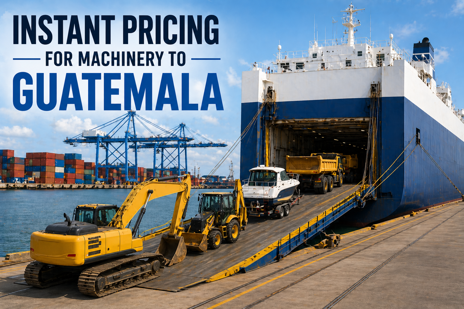 INSTANT PRICING FOR MACHINERY TO GUATEMALA
