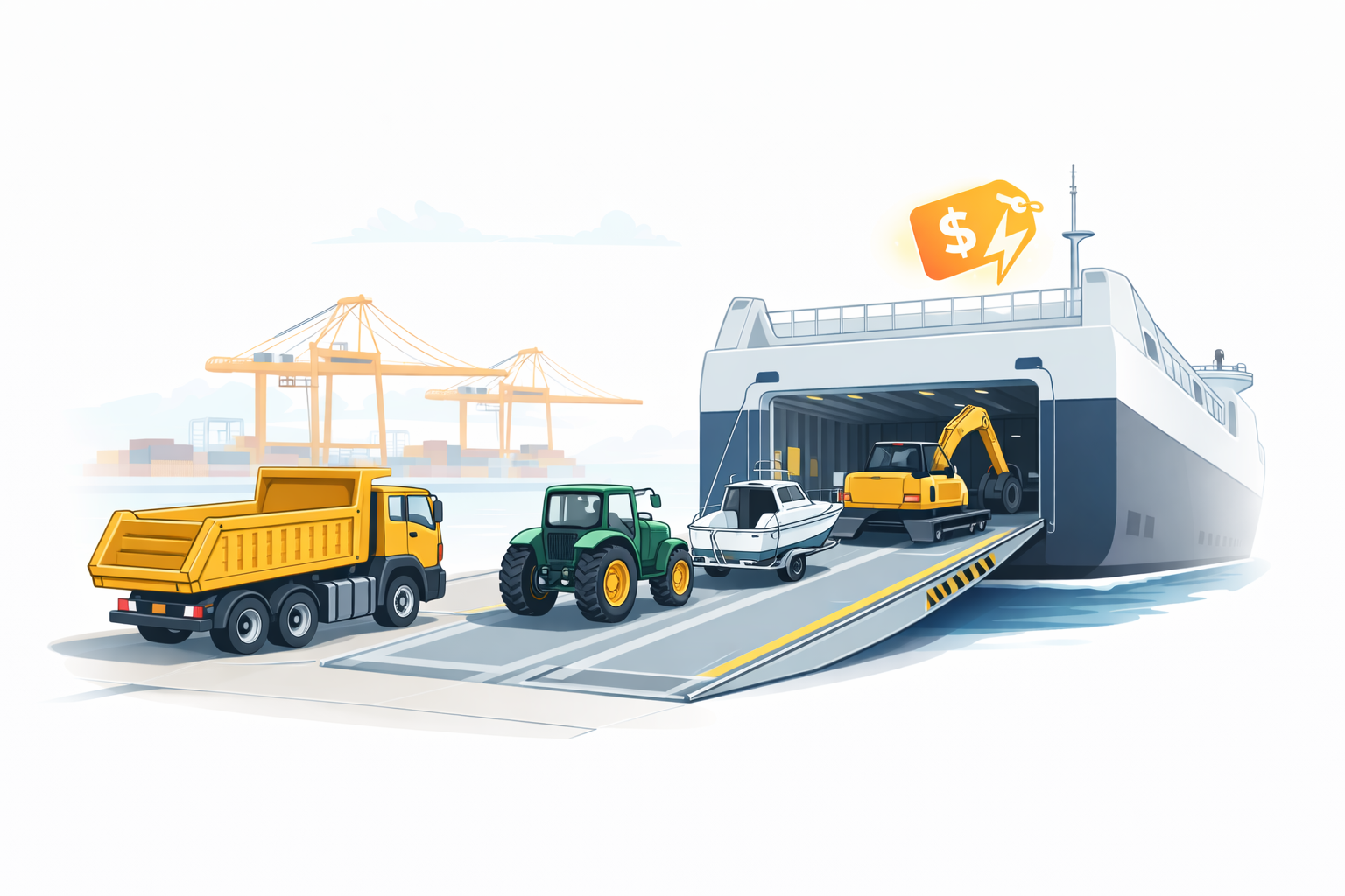 RO/RO MACHINERY TRUCKS BOATS RATE CALCULATOR