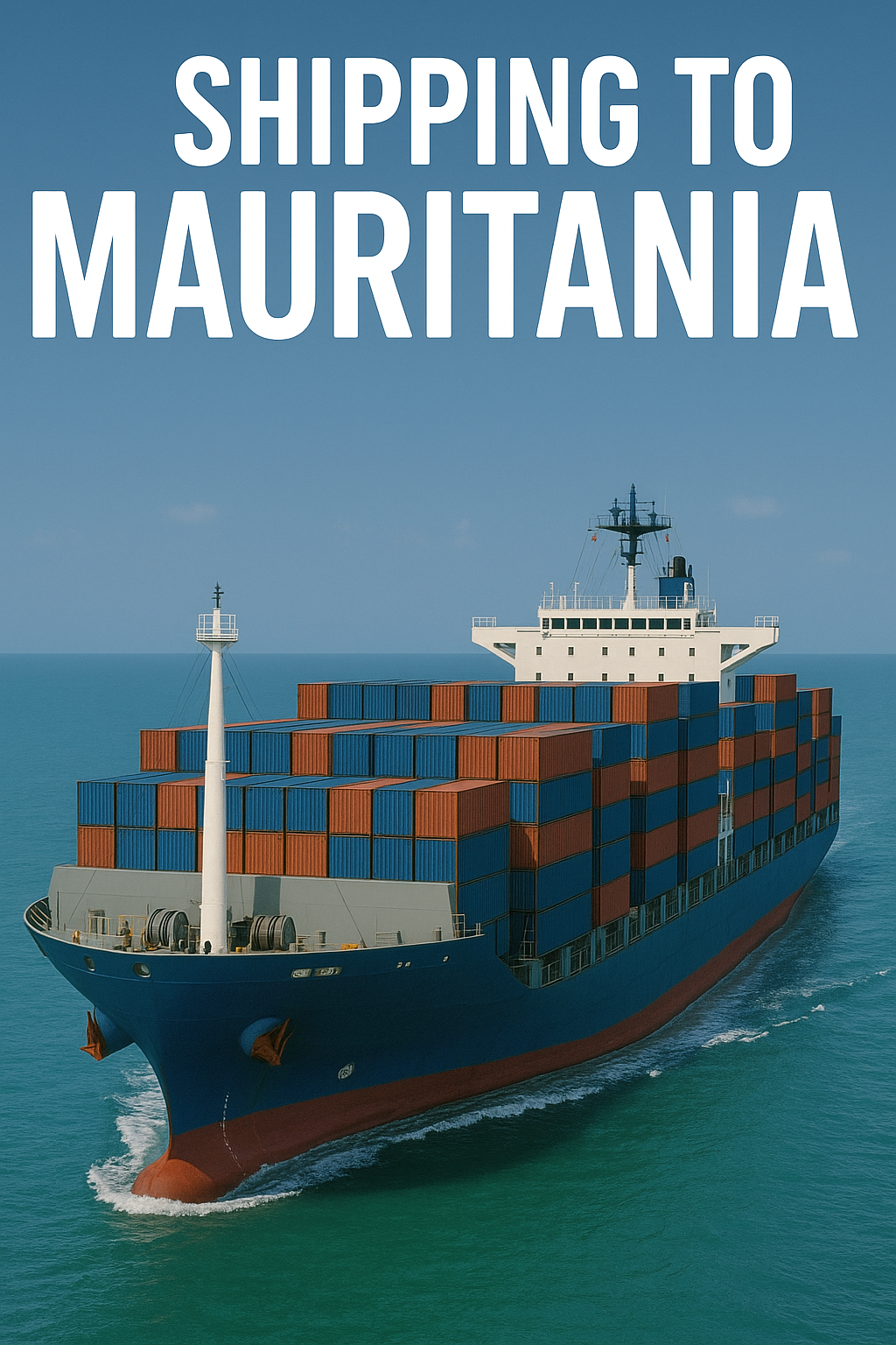 Container vessel shipping cargo to Mauritania at Nouakchott port