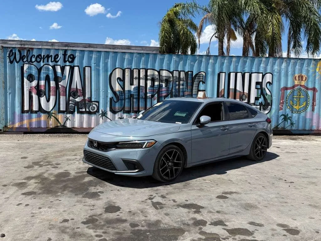Personal vehicle prepared for international shipping to Libya