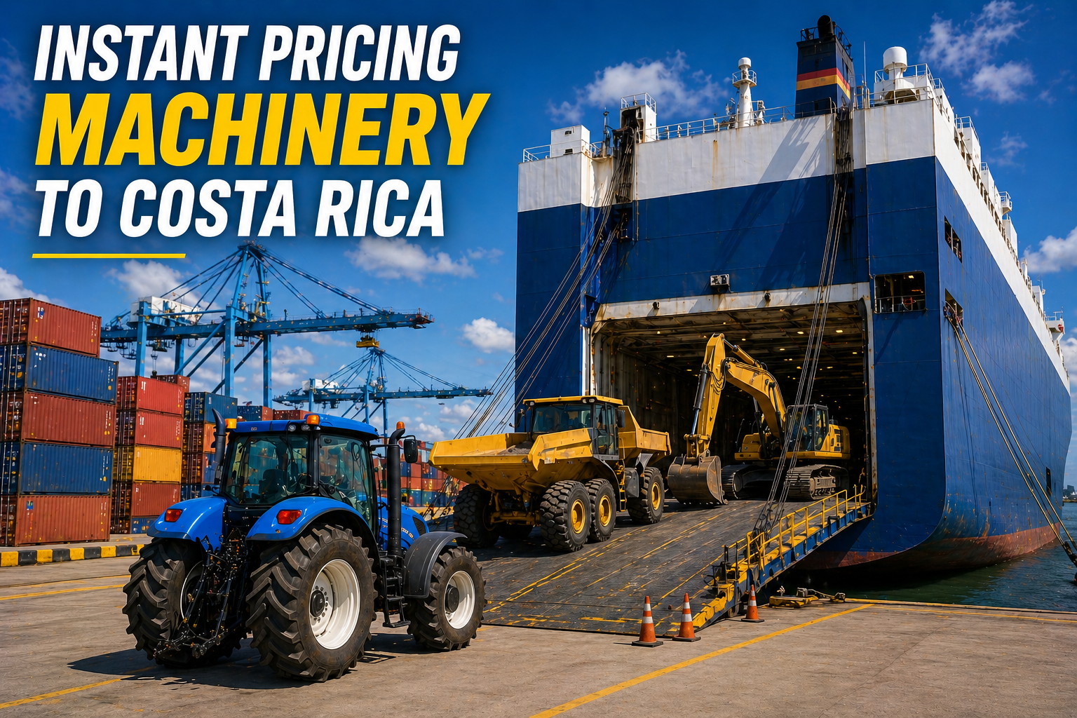 INSANT PRICING MACHINERY TO COSTA RICA