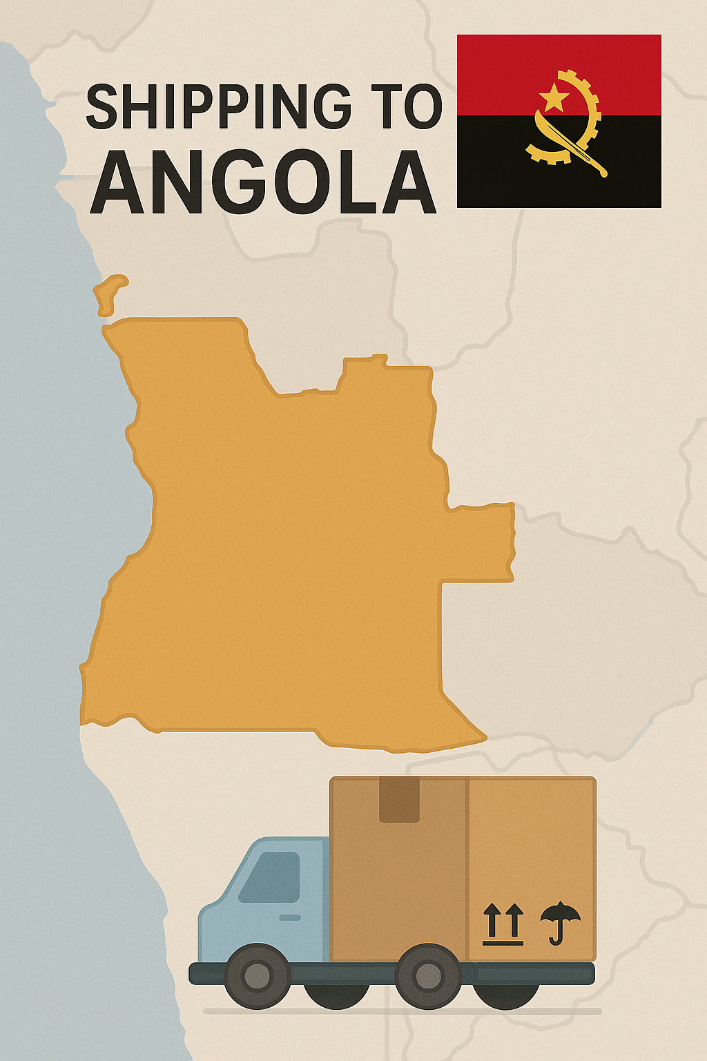 USA to Angola car, boat, and machinery shipping services