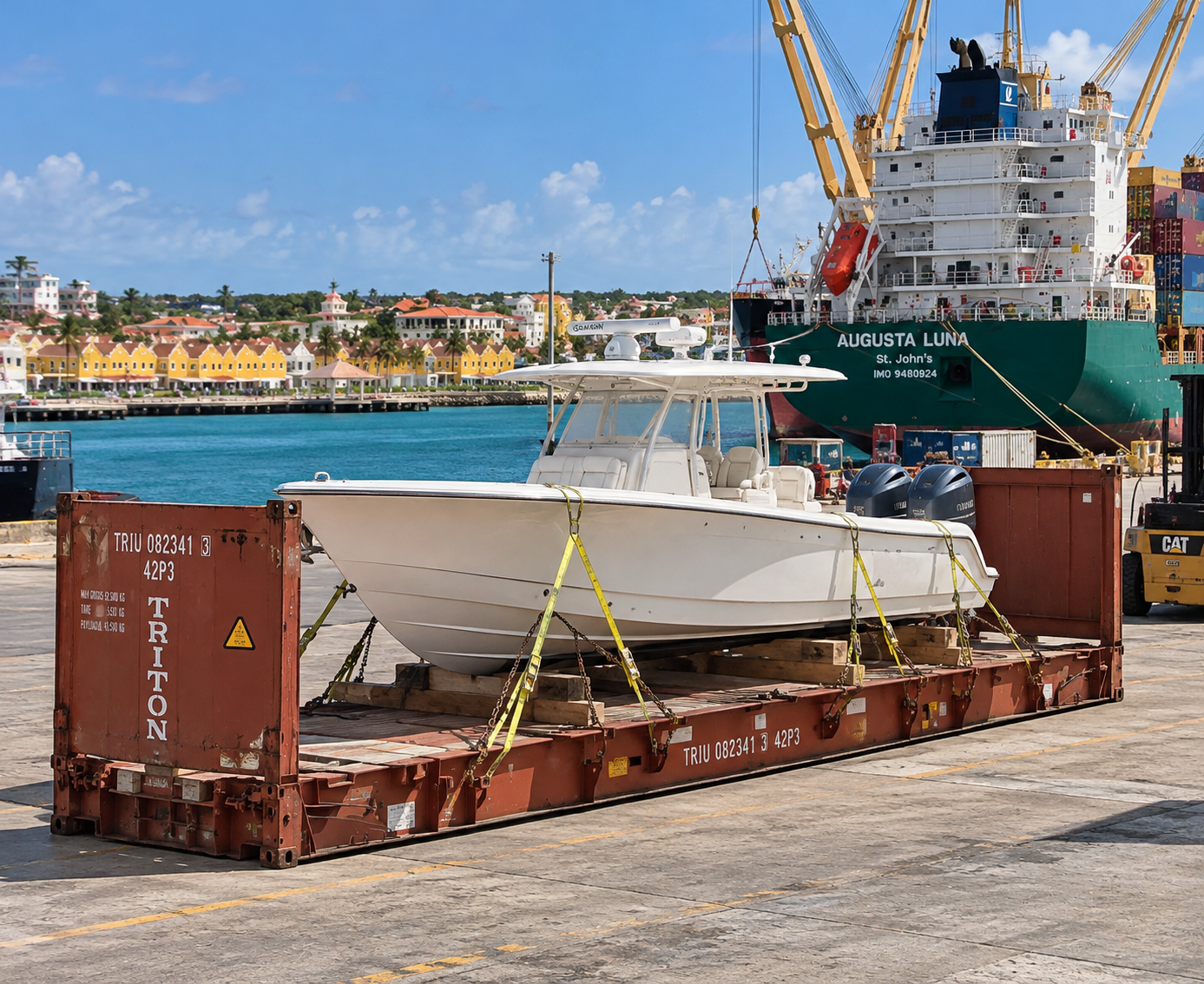 Transporte marítimo de barcos y yates desde EE. UU. a Bonaire: transporte marítimo de barcos de pesca, embarcaciones con consola central y embarcaciones de recreo