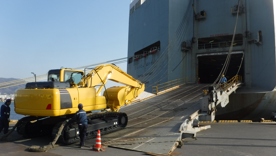 Construction equipment export shipping to Lagos, Nigeria