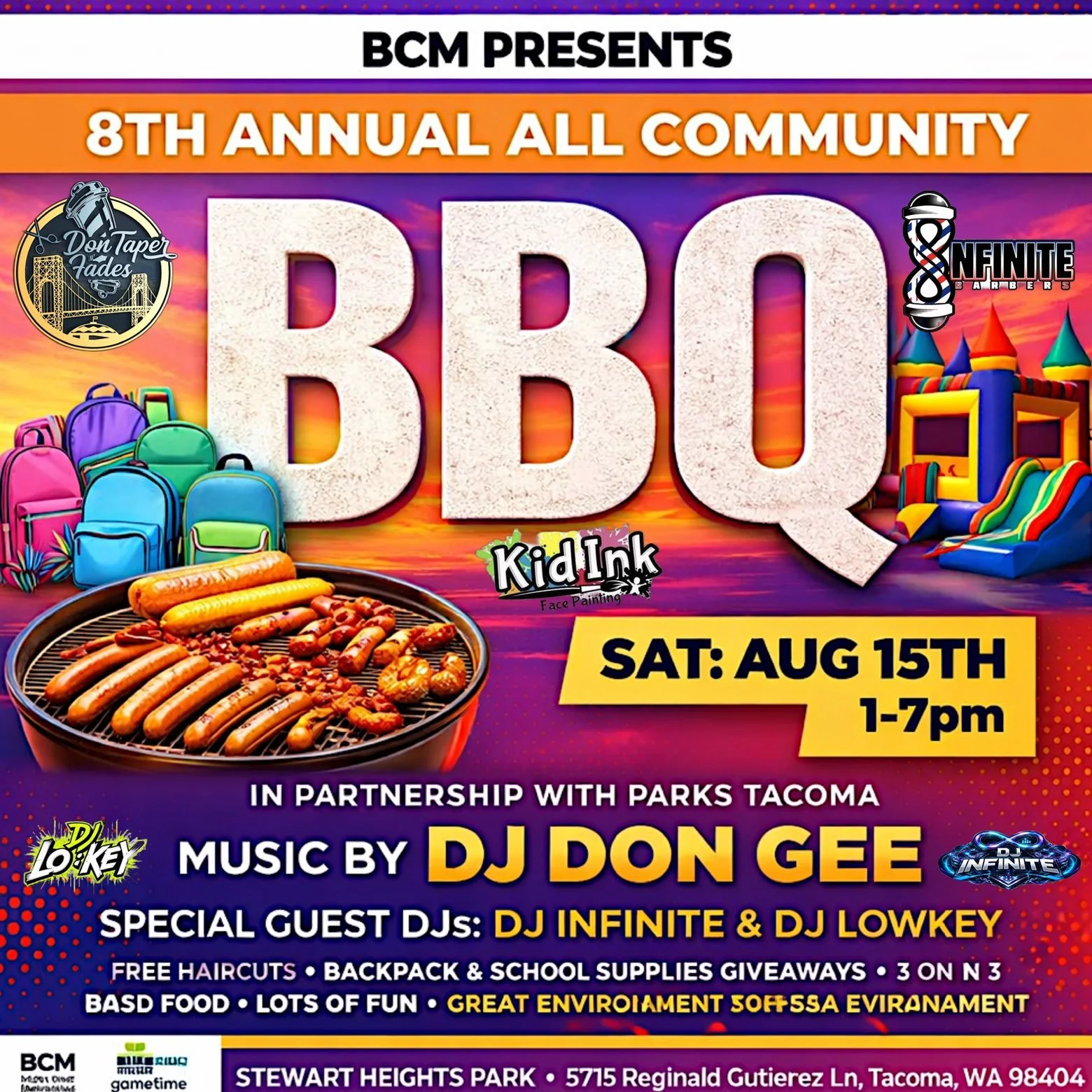 8th Annual All-Community BBQ &amp; 3-on-3 Basketball Tournament J