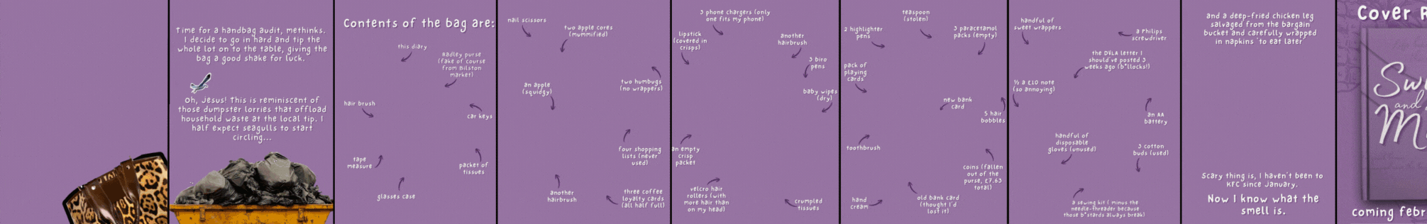 an animated visual of an instagram carousel to promote a book for a self employed author