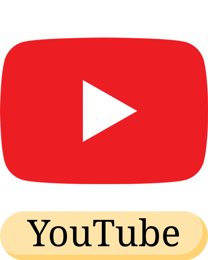 YouTube logo with a red play button icon and the word 'YouTube' beneath it.