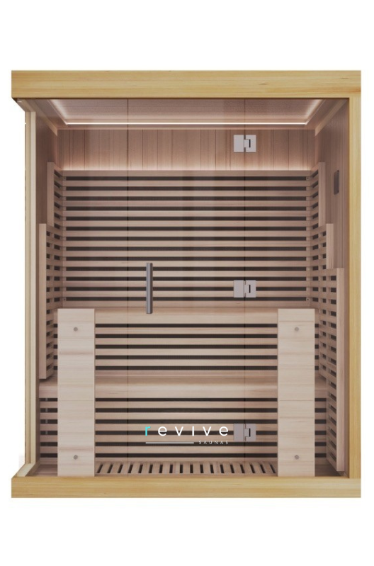 4 person infrared home sauna Perth with clear glass panels
