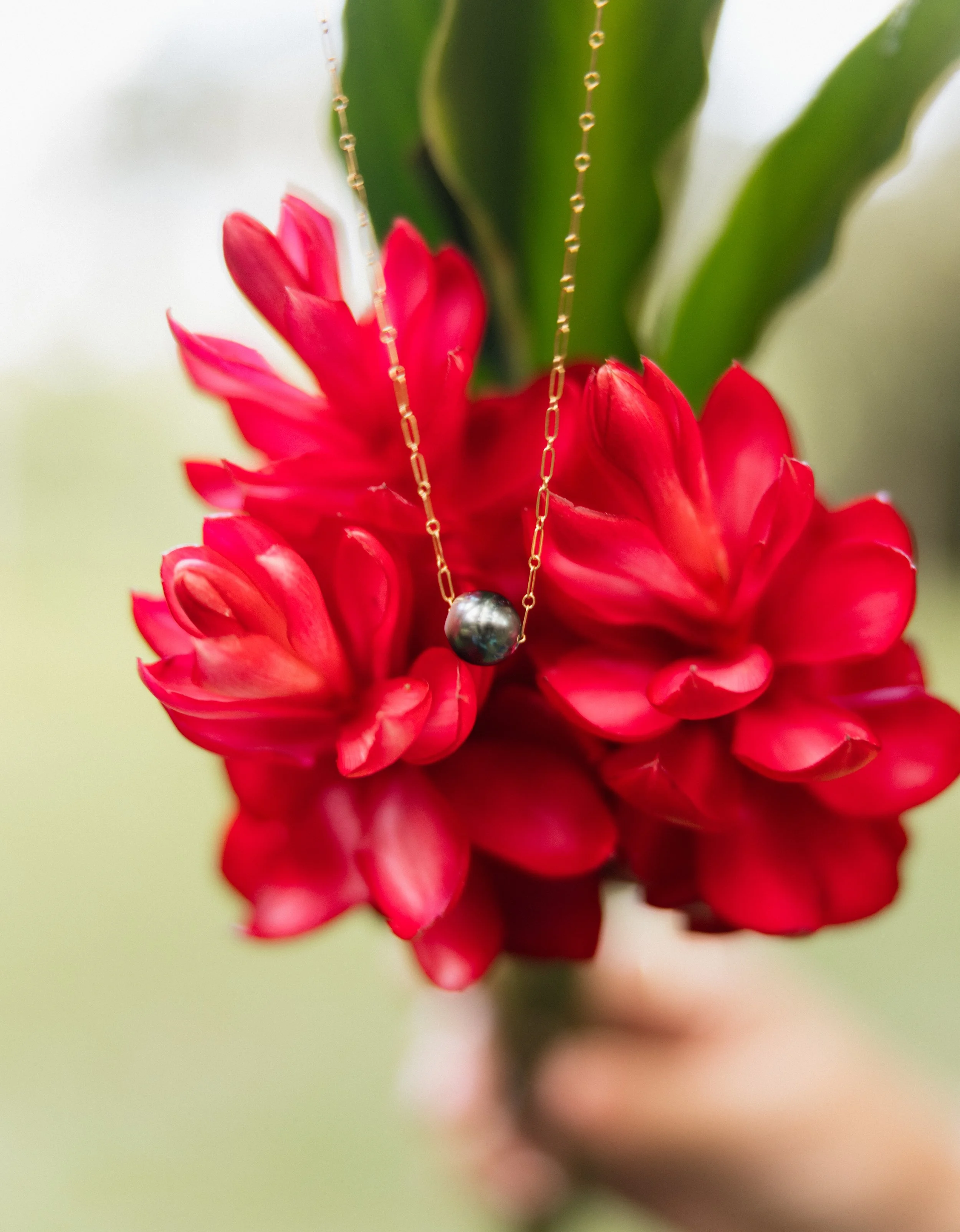 Single Floating Tahitian Pearl