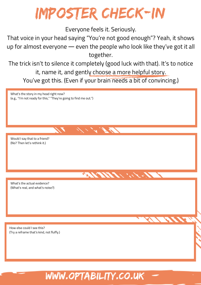 Combat Imposter Syndrome With Our Imposter Check-In