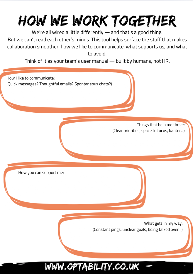 Think Of This As Your Team's User Manual