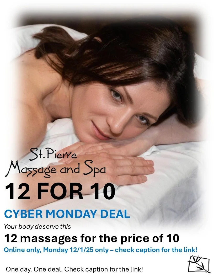 ✨ &ldquo;Cyber Monday is here, and it&rsquo;s the perfect time to gift yourself the wellness you&rsquo;ve been waiting for!&rdquo; ✨

For today only, enjoy our biggest deal of the year: 12 massages for the price of 10, available exclusively online th