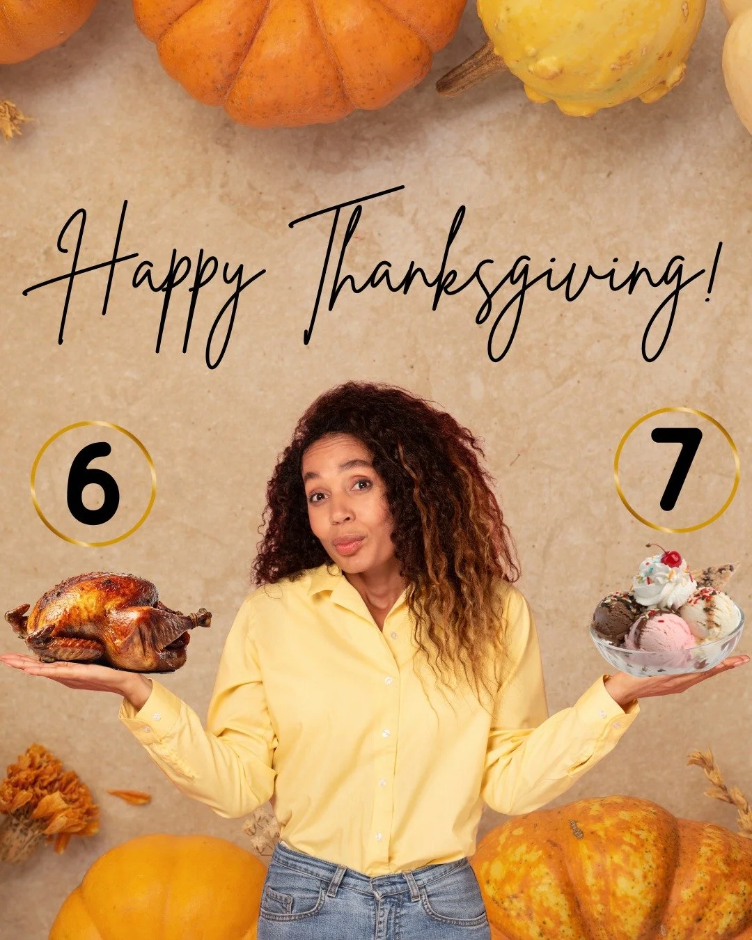 🦃🍨 Why did 6 run from 7 this Thanksgiving?
Because 7 walked in holding a turkey and a Sundae Sisters ice cream sundae &mdash; the ultimate power move. 

At The Sundae Sisters, we fully believe in balancing your bird with a little (okay, a lot of) s