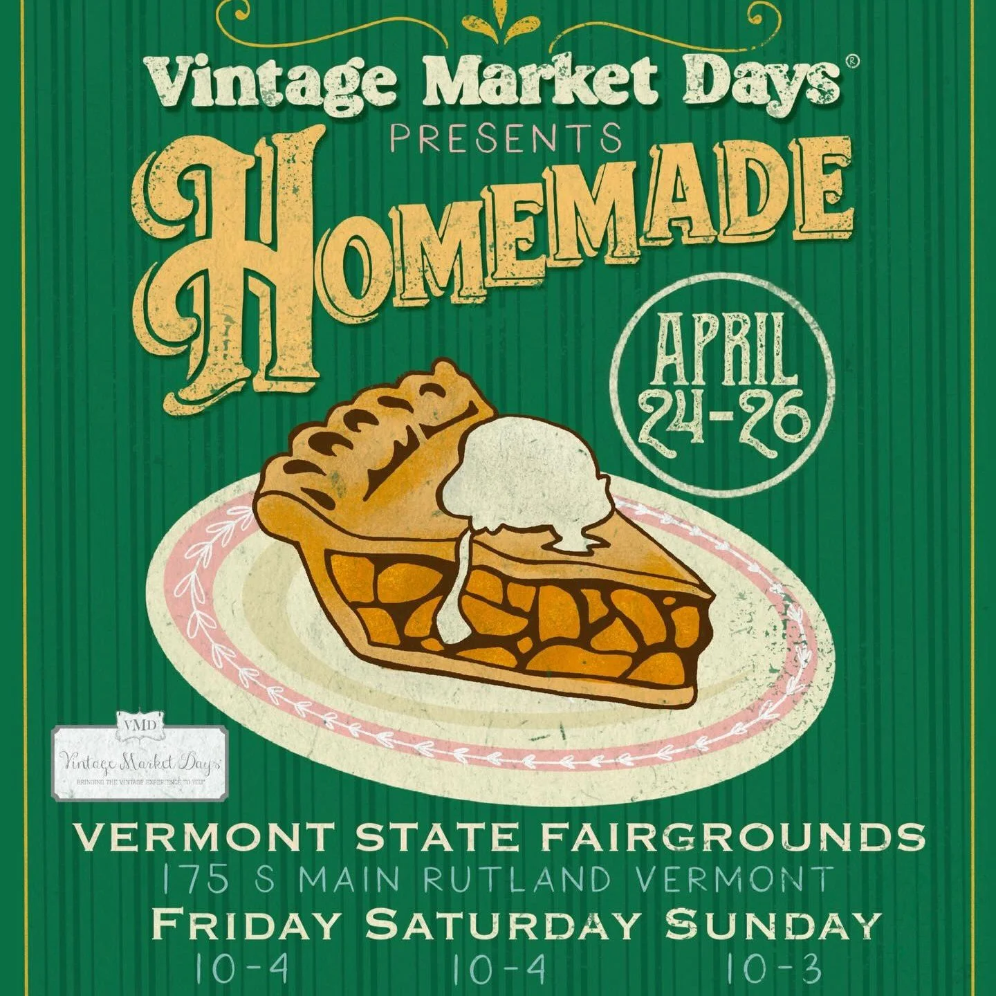 It's April, and there's only 3 weeks left until Vintage Market Days!  Will we see you there? 

This year's theme is Homemade - and we're learning into that with our menu.  We'll share some of our specials next week, so stay tuned!

#VintageMarketDays